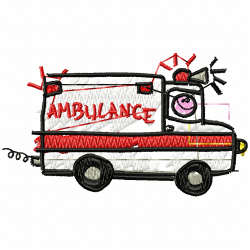 Ambulance Embroidery Design 2